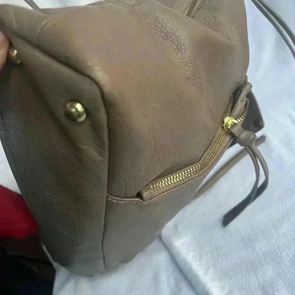 KOOBA Everette Tote Genuine Leather Purse - Taupe Color - Picture 7 of 14